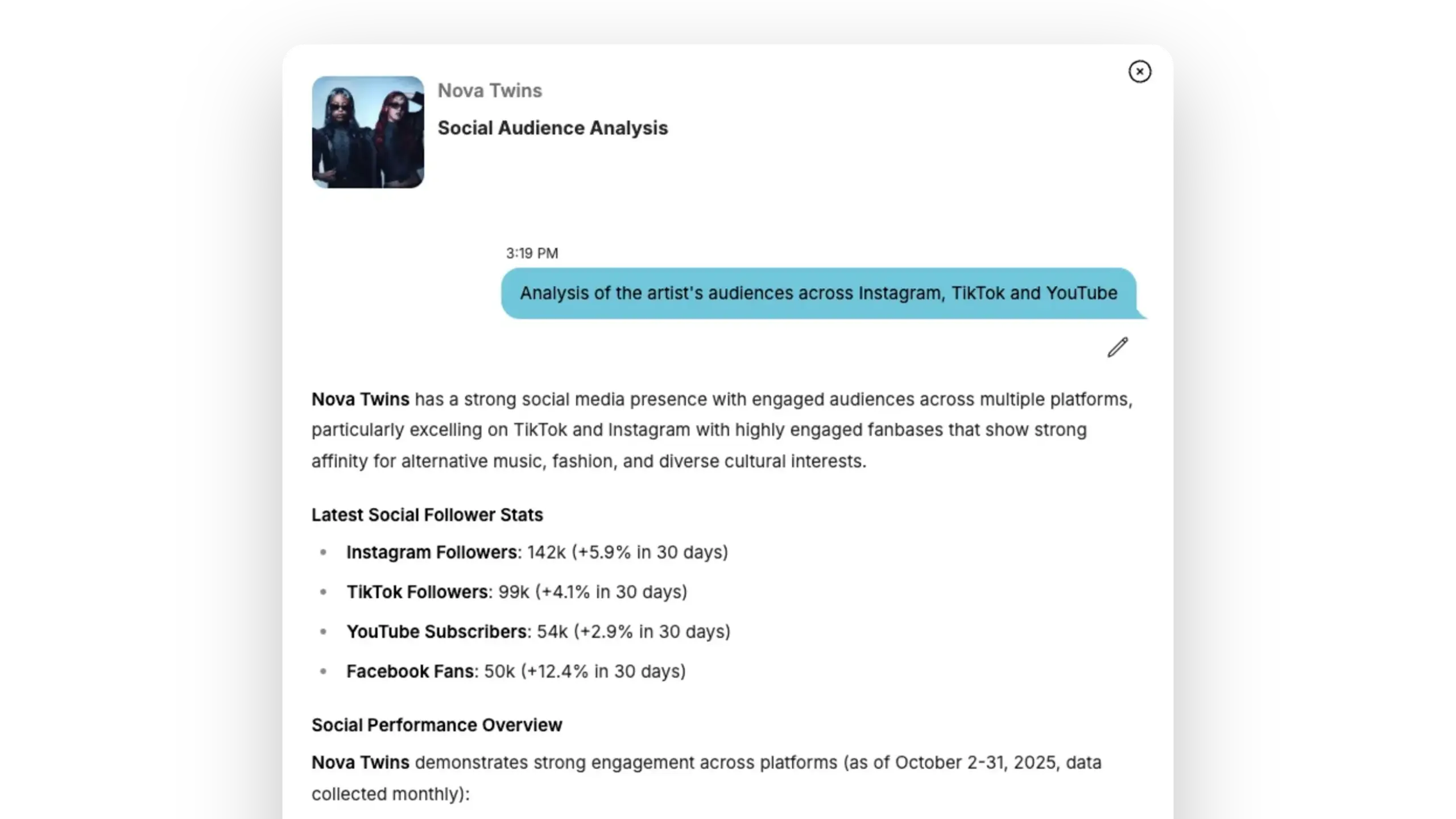 TikTok Audience Screenshot